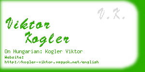 viktor kogler business card